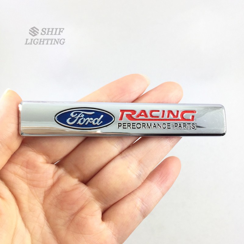 Logo kim loại hình chữ Ford Racing trang trí xe hơi chất lượng cao