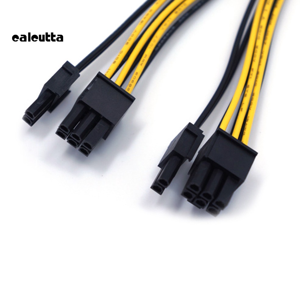 ✡DP✡22cm CPU 8Pin to Dual 6+2Pin Graphics Card Power Supply Adapter Converter Cable