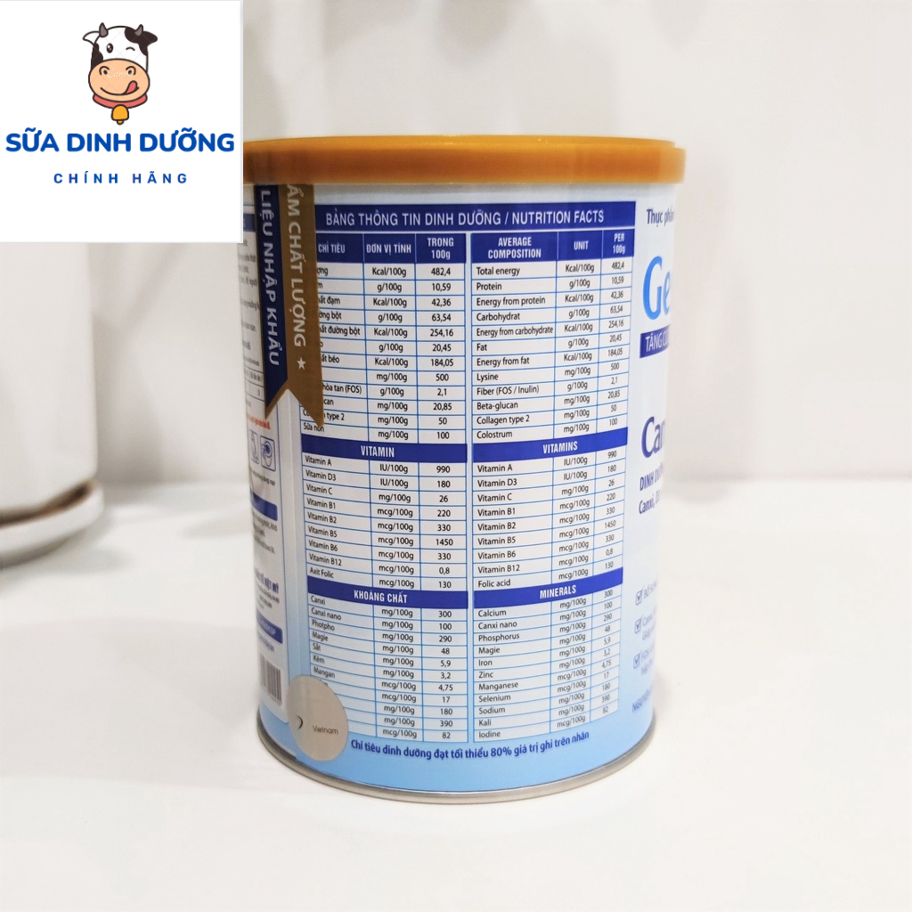 Sữa canxi Gerdolax Gold 400g, Sữa canxi cho người lớn, Sữa canxi cho người già, ngăn ngừa loãng xương