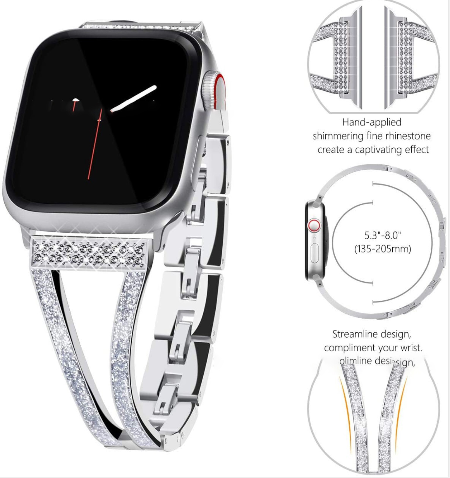 Dây Đeo Thay Thế Chất Liệu Kim Loại Dạng Lưới Cho Apple Watch