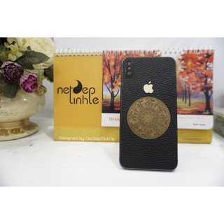 Miếng dán da skin iPhone Xsmax - Màu đen - Trống đồng