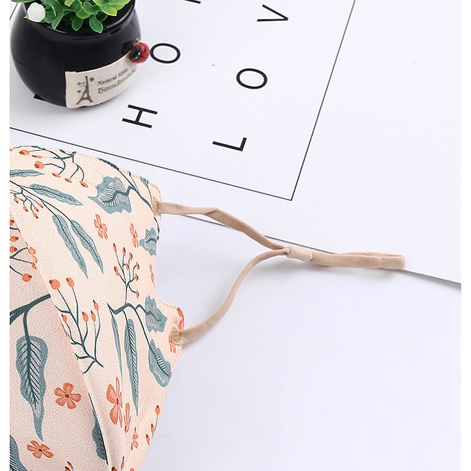Khẩu Trang cotton Tinh Khiết 3 Lớp Chống Bụi Thoáng Khí Có Thể Tái Sử Dụng