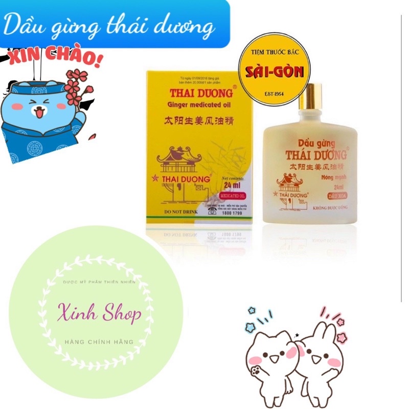 dầu gừng thái dương 6ml-24ml hàng chính hãng hiệu quả