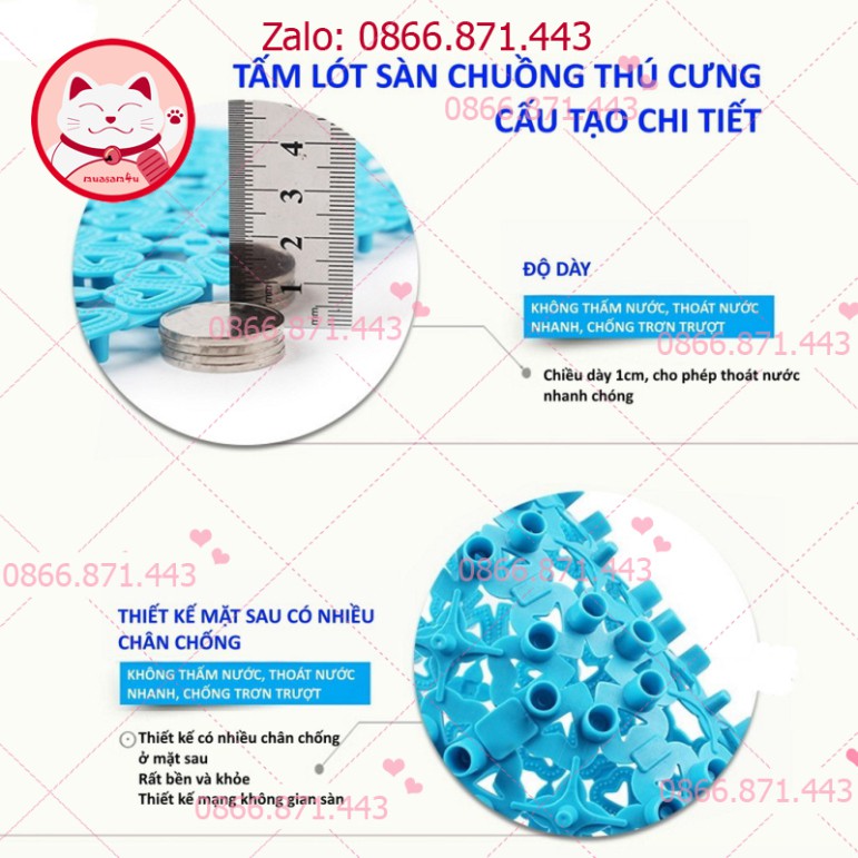 ⚡𝐅𝐑𝐄𝐄𝐒𝐇𝐈𝐏⚡ Tấm lót sàn chuồng chó, mèo PetX bằng nhựa nhiều màu bằng nhựa PVC