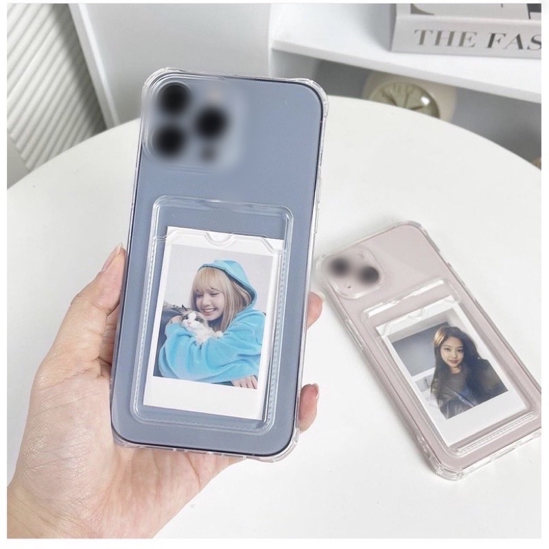 Ốp iPhone Trong Suốt Có Ngăn Đựng Card Thẻ Ảnh 6/6Plus/7/8/7P/8P/X/XsMax/11/11ProMax/12/12ProMax/13/13ProMax/14/14ProMax