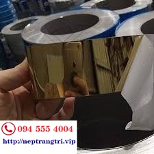 1M-La inox vàng gương, Nẹp la inox 10mm, thanh la inox trang trí, lập là inox 304