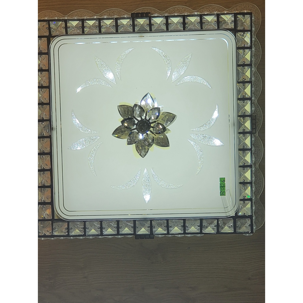 Đèn Led Ốp Trần Vuông Pha Lê Cao Cấp Phi 500 mm, Đèn Trần Trang Trí Hiện Đại