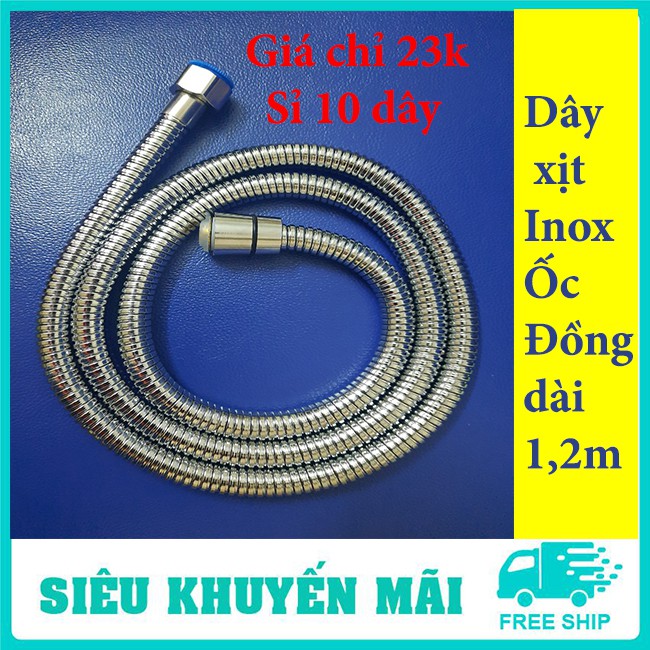 Mua Dây xịt xí Inox- Ốc Vặn Đồng, Dây Ngoài Bọc Inox Xoắn-Dùng Cho Nhà ...