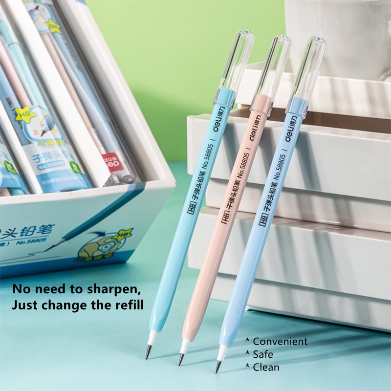 Bút chì khúc HB Deli 1 túi gồm có 3 cái