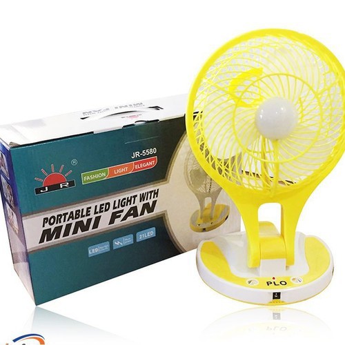 Quạt sạc tích điện Mini Fan JR 5580 loại lớn đa chức năng all in one