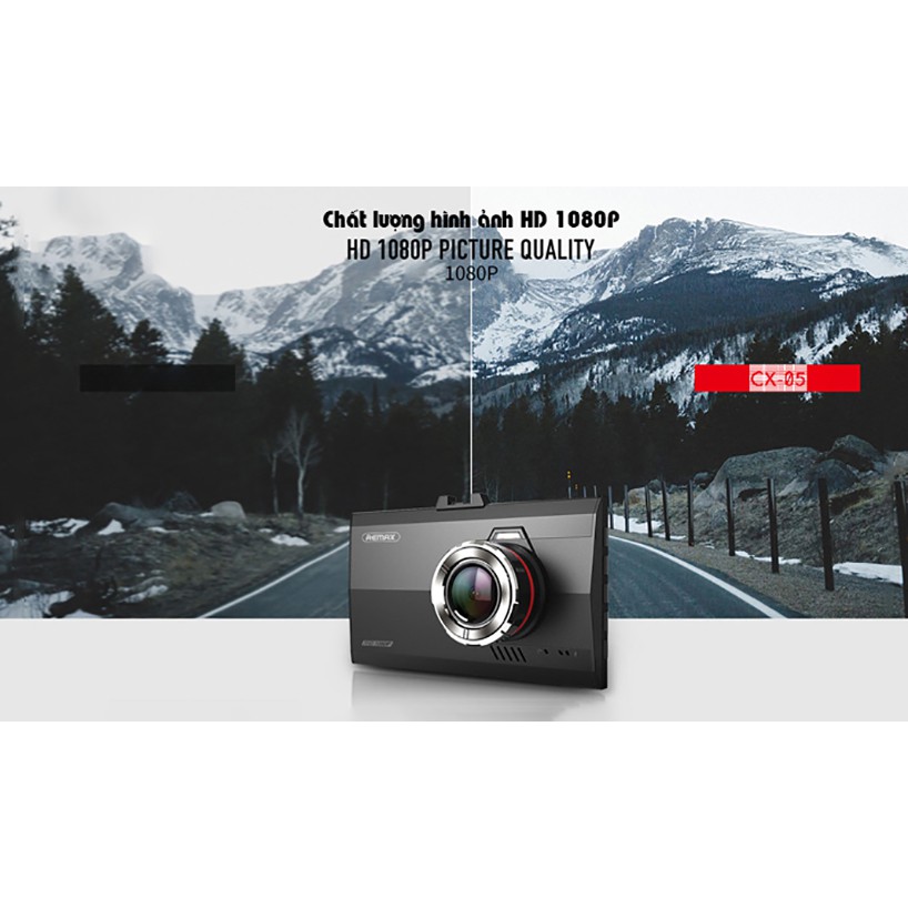 Camera hành trình Remax CX-05 chính hãng chuyên cho oto - Camera Remax 05 hỗ trợ thẻ nhớ lên 32g quay HD 1080p