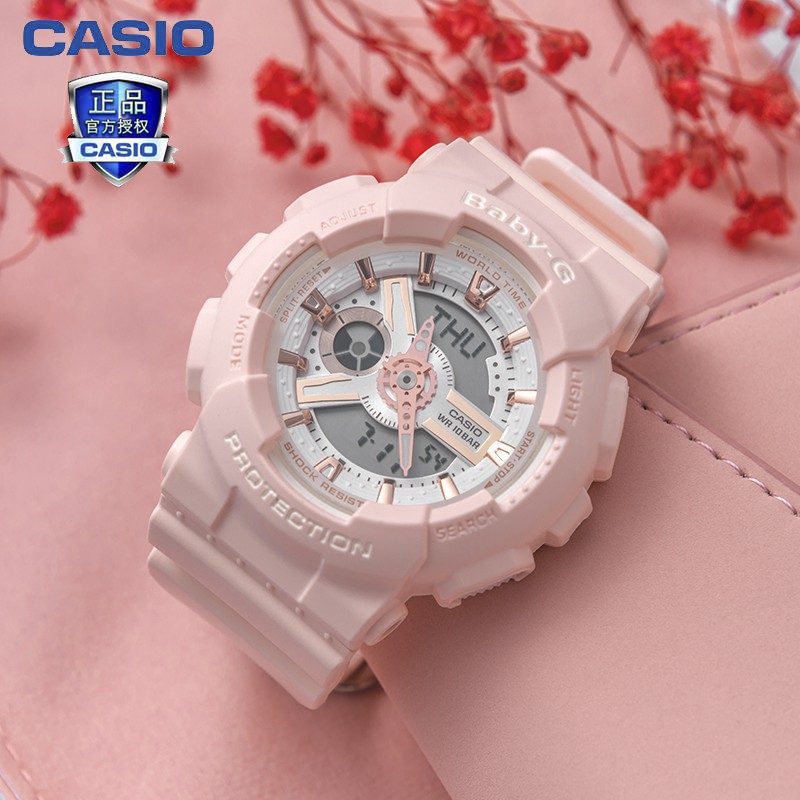 Đồng hồ Casio Baby-G B trắng/vàng cho nữ
