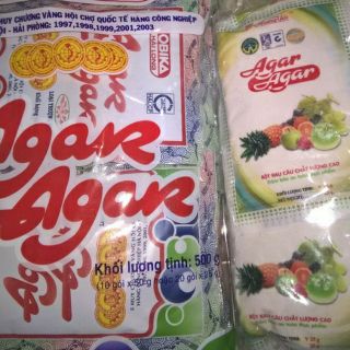 Combo 10 gói rau câu giòn agar ( 10 gói x 25g hoặc 5 gói × 50g )