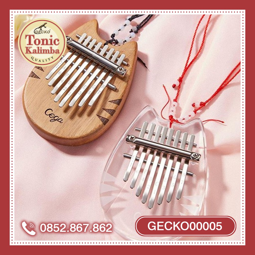 [Có sẵn] Giao 2h Đàn kalimba 17 phím gỗ nguyên khối Mahagony GECKO000050