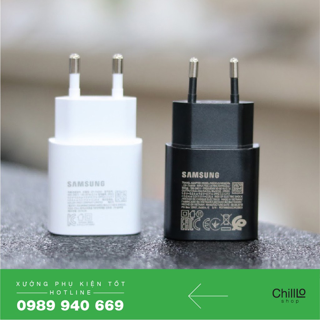 Củ Sạc Nhanh 25W PD 3.0A Cổng Type C - Cục Sạc Cho Điện Thoại/ Máy Tính Bảng Flagship Dòng Note/ S/ A