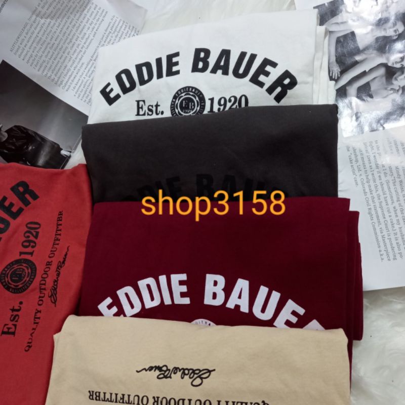 Áo phông 3158,áo thun tay lỡ from rộng chất cottong in hình chữ EDDIEBAUER | BigBuy360 - bigbuy360.vn