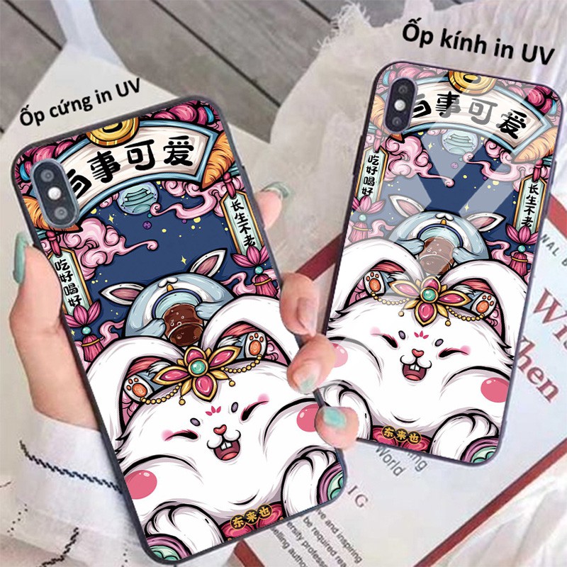 🌸Ốp lưng Thỏ trắng rẻ đẹp 🌸 phone case white rabbit cute iphone 6s/6/7/8 plus/x/xr/xsmax/11 pro max/12 promax TATTOO0043