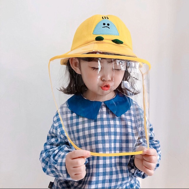 [Về thêm màng chăsn] Mũ ngăn giọt bắn/chắn gió/chắn bụi/chắn côn trùng cho bé