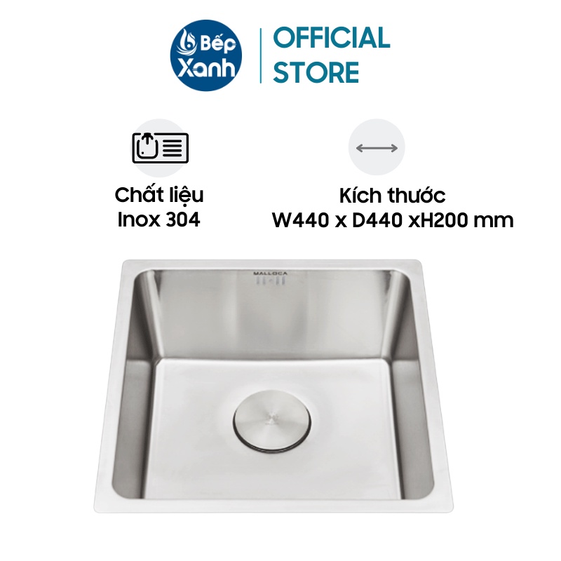 [FREESHIP HCM] Chậu Rửa Chén Malloca MS 6044 - Chất Liệu Inox 304