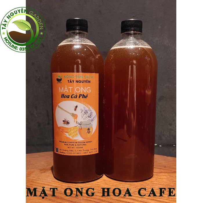 1 Lít mật ong nguyên chất hoa cà phê - Nông sản sạch Tây Nguyên - mật ong Honey - Cam kết mật ong nguyên chất - hoa cafe