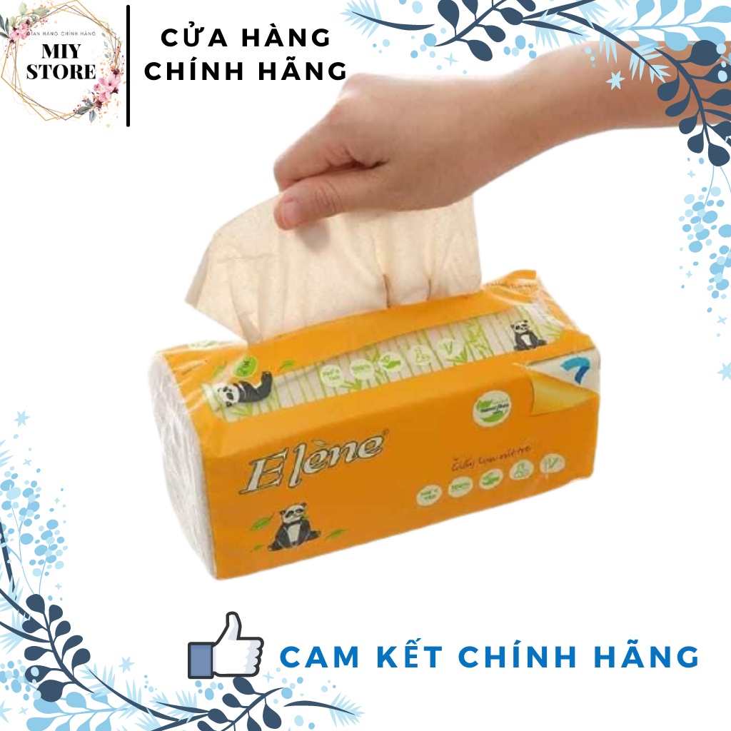 Khăn giấy rút,giấy ăn Elene gấu trúc than tre 160 tờ 3 lớp