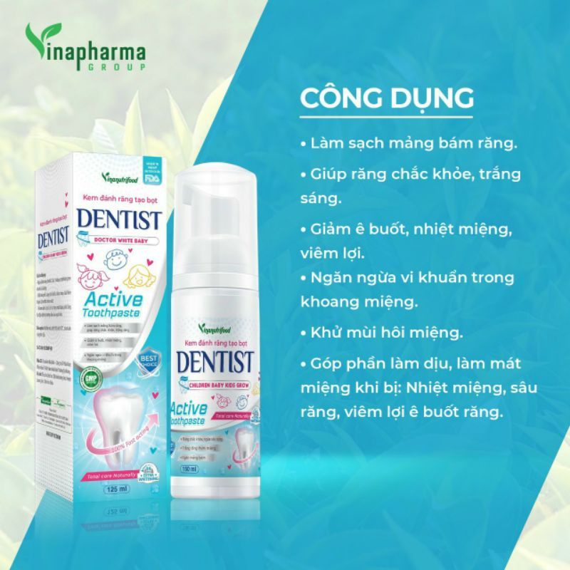 Kem Đánh Răng Tạo Bọt Dentist Vinapharma Group