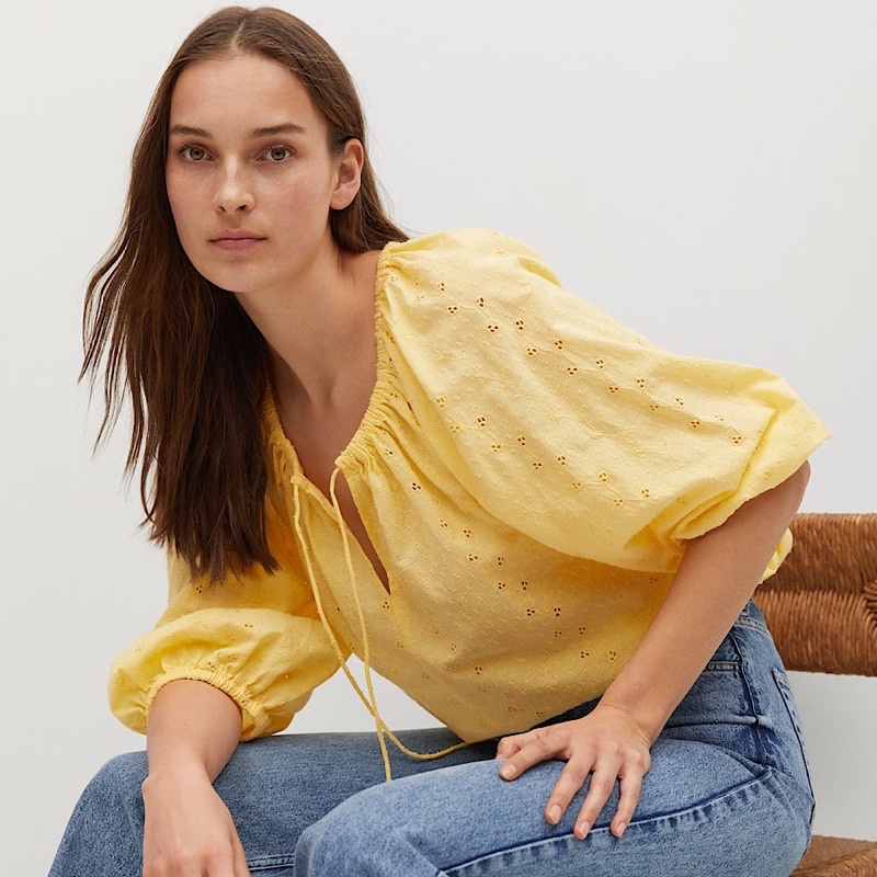 Áo Sơ mi Nữ Thêu Lỗ Mango Cao Cấp