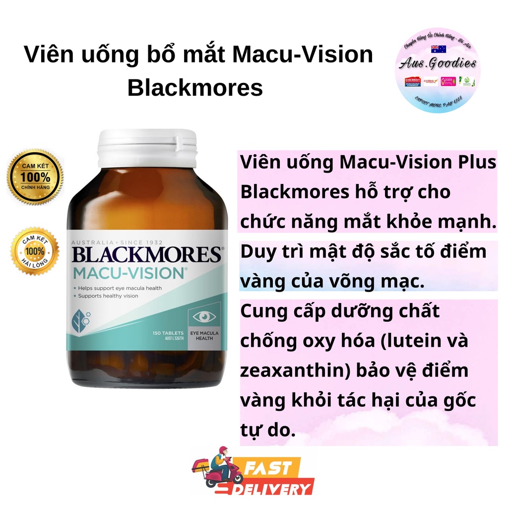 Viên uống bổ mắt MacuVision Blackmores ÚC