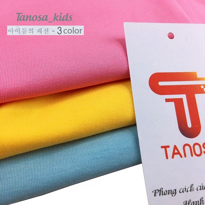 Váy cotton sát nách màu trơn TANOSA đầm mùa hè cho bé gái 1-5 tuổi