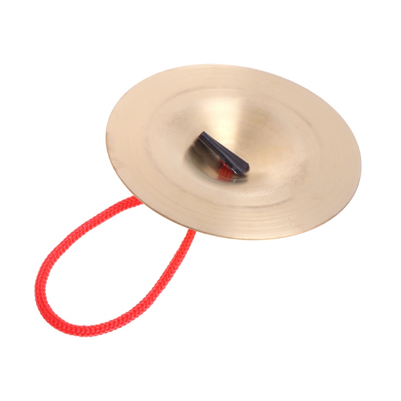 1 Cặp Nhạc Cụ Gõ Cymbal Truyền Thống Trung Hoa Có Dây Đeo Ngón Tay Bằng Đồng Cho Sân Khấu Tiệc Nhạc