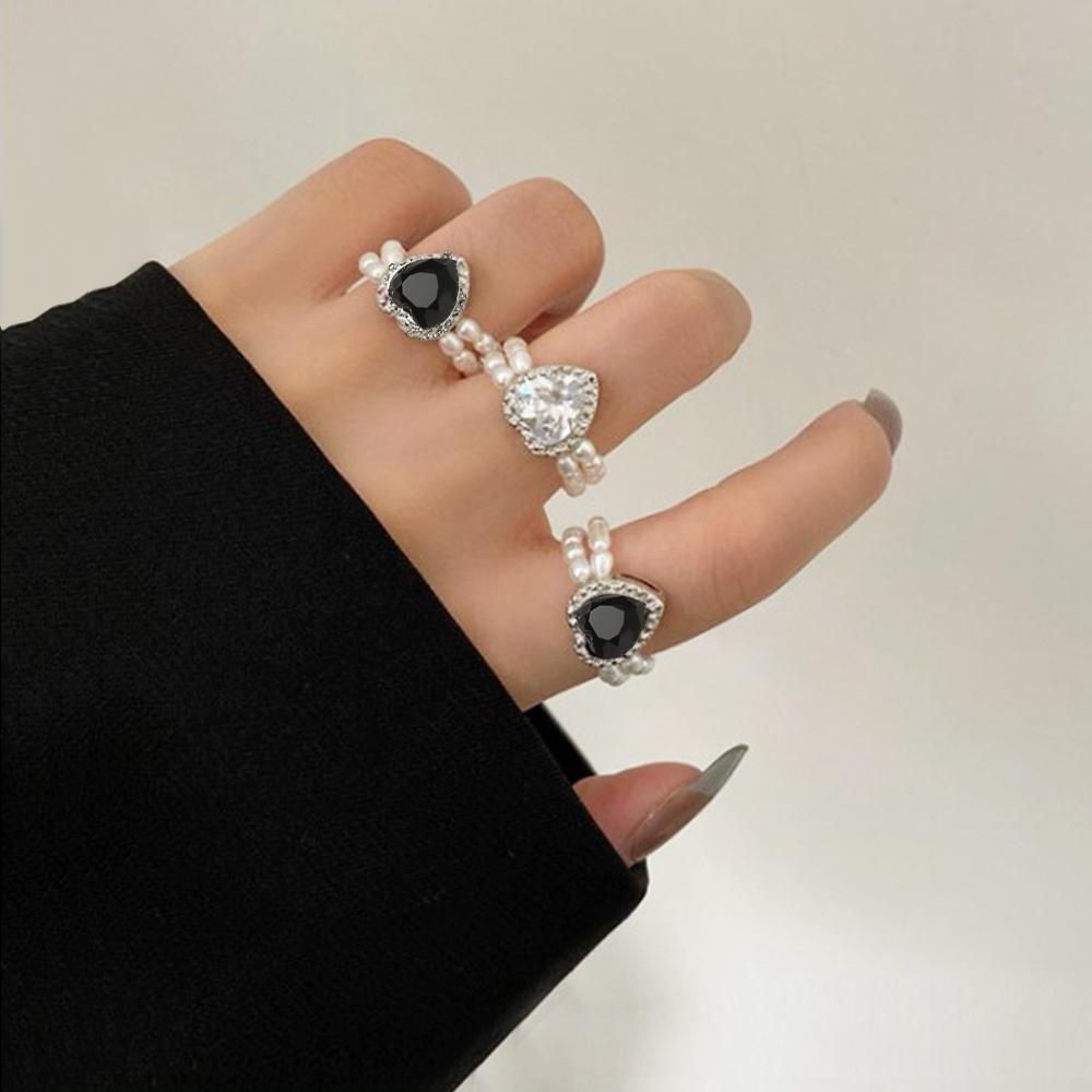 PINEVN Nhẫn Hai Lớp Hình Trái Tim