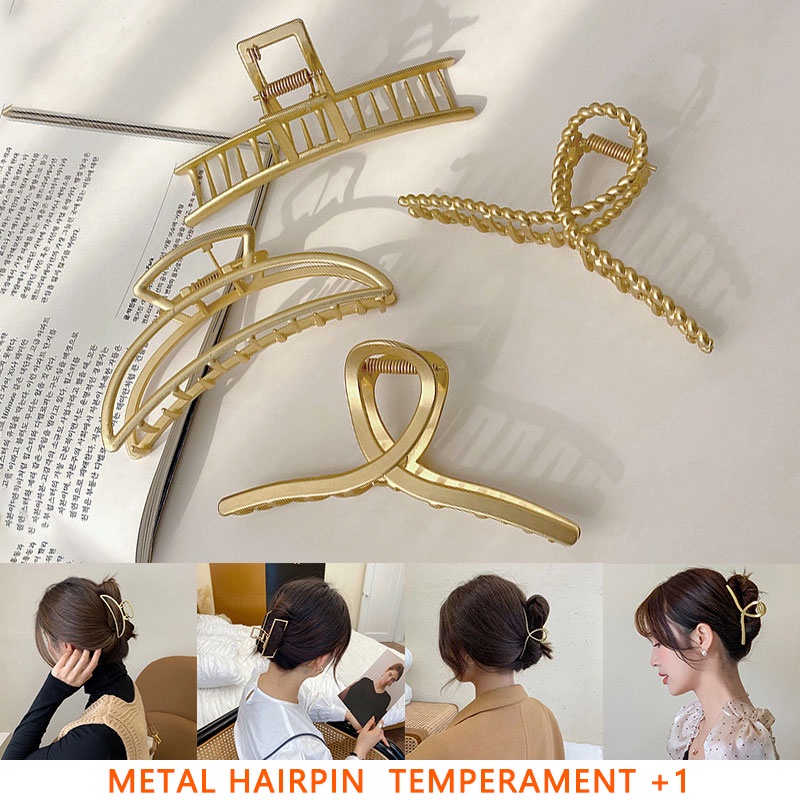 AOFEIQIKE Kẹp tóc kim loại thời trang phong cách Nhật Hàn cho nữ