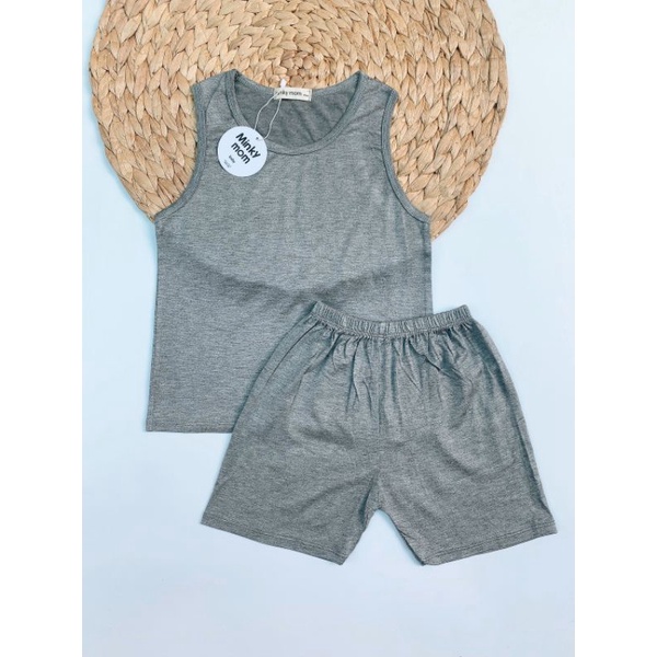 Bộ ba lỗ Minky Mom thun lạnh mềm mịn mát cho bé từ 7-19kg ( HÀNG CHUẨN LOẠI 1 )