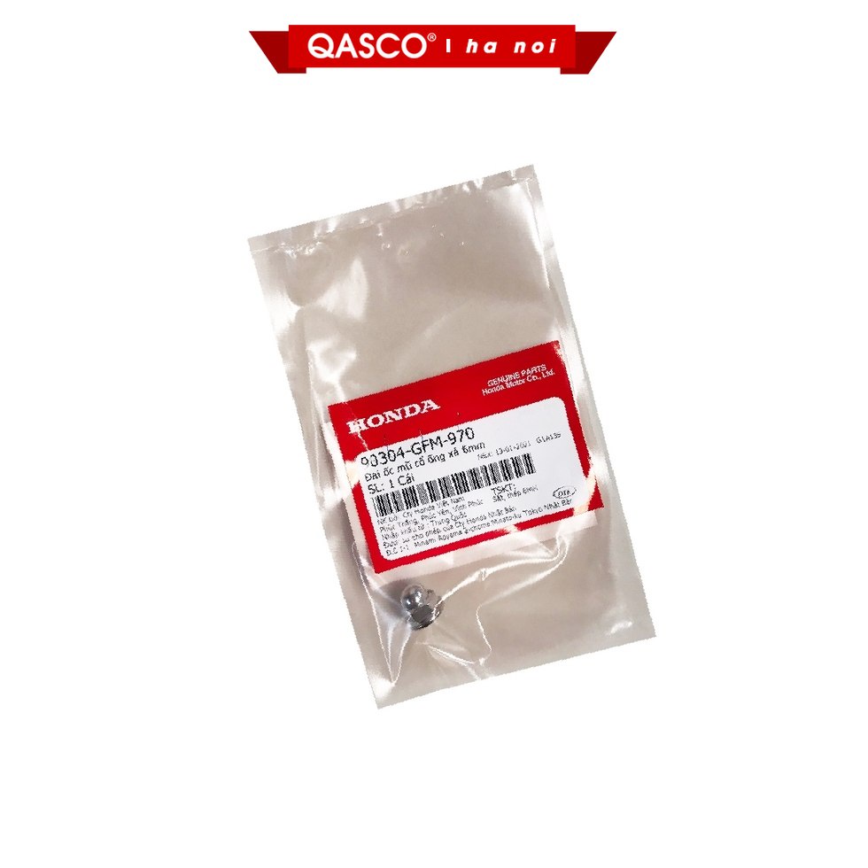 90304GFM970_Đai ốc mũ cổ ống xả HONDA nhiều dòng xe 6mm  QASCO Phụ Tùng Xe Máy_A295