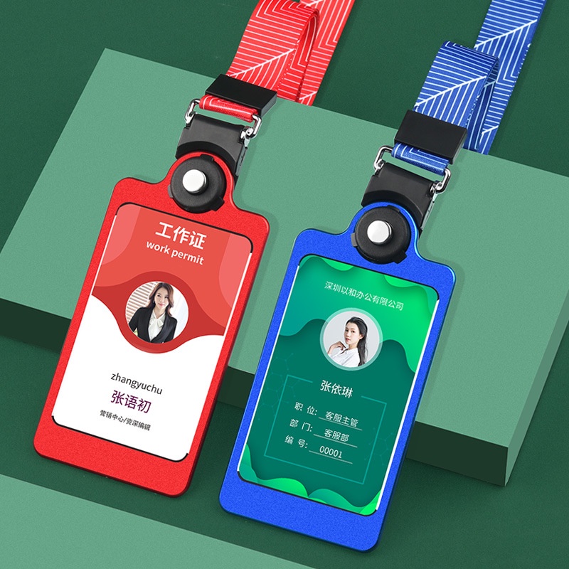 Hợp Kim Nhôm Dọc Giá Đỡ Thẻ ID Dây Vàng Bạc Thẻ Tên Thẻ Huy Hiệu Giá Đỡ Kinh Doanh Văn Phòng Vật Dụng