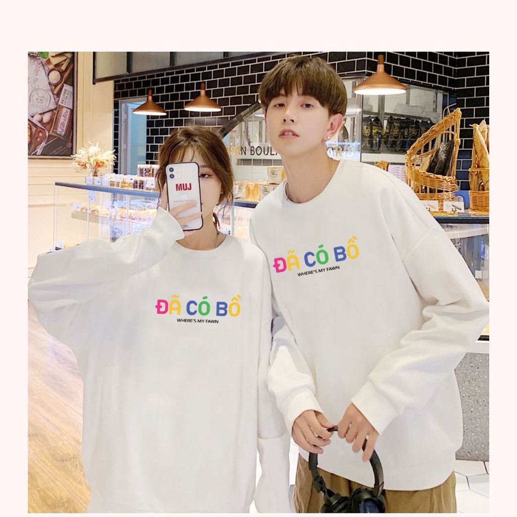 Áo sweater AI CHƯA CÓ BỒ mua ngay- ĐÃ CÓ BỒ cũng mua ngay $$ khuyến mãi in THÊM TÊN NẾU MUỐN chất nỉ bông ấm áp loại 1[g