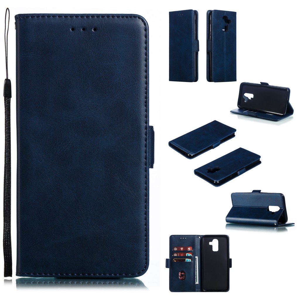 Bao da điện thoại màu trơn cho dòng Samsung J8 (2018) | BigBuy360 - bigbuy360.vn