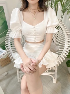 SET ÁO CROP CHÂN VÁY BÈO