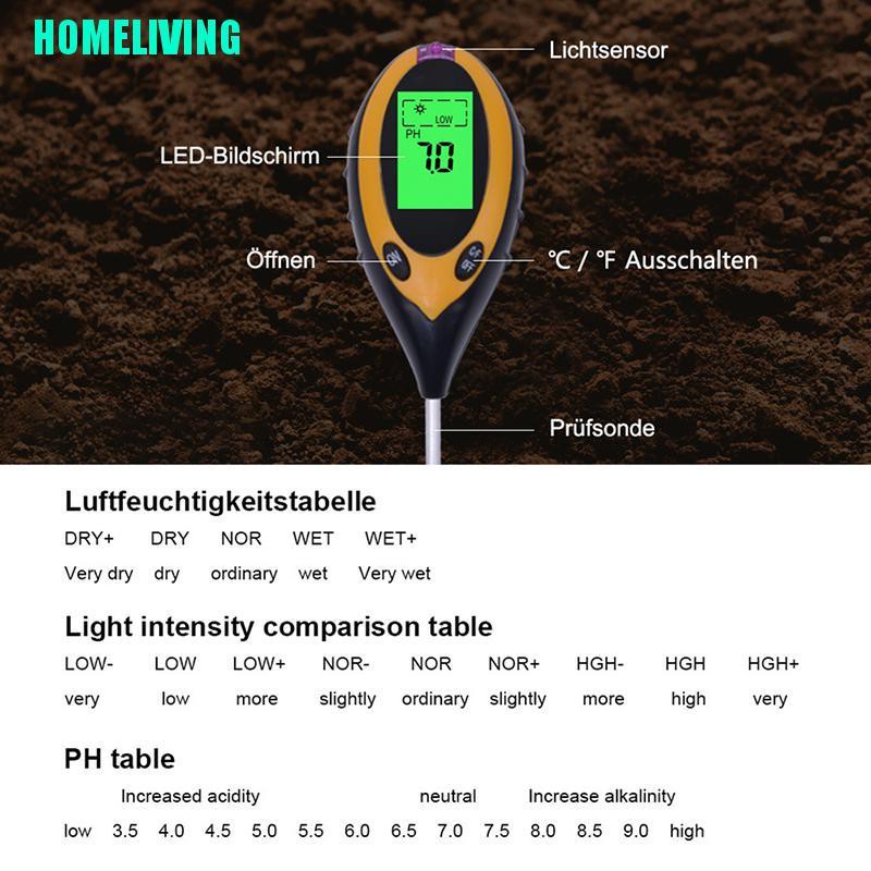 Máy Đo Độ PH Của Đất 4 Trong 1 Cho Cây Trồng