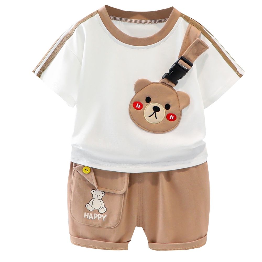 Set Đồ Mùa Hè 2 Món Gồm Áo Thun cotton Dễ Thương + Quần Ngắn Thời Trang Cho Bé Sơ Sinh