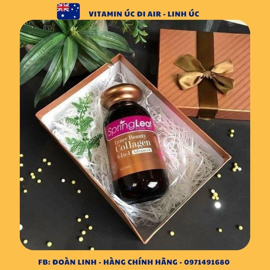 Viên uống Collagen Springleaf 6 in 1 - 90 viên, 180 viên Úc - Viên Spring leaf inner beauty colagen 6-IN-1 advance