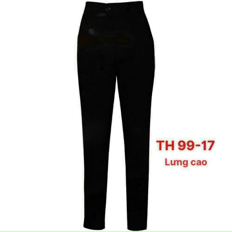 Quần tây Thái Hòa lưng cao màu đen G982-17