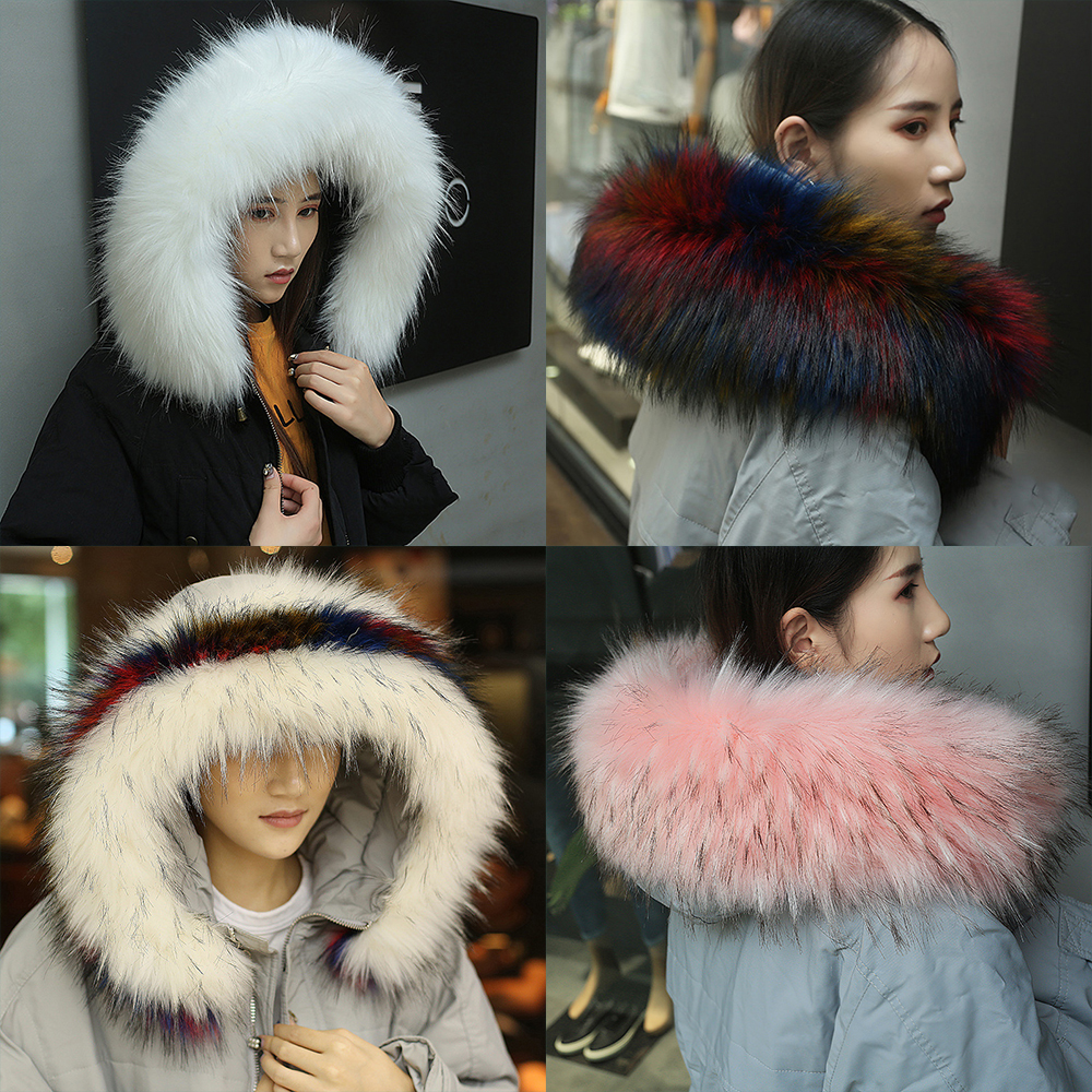 Khăn Choàng Cổ Bằng Vải Lông Gấu Mèo Nhân Tạo Có Thể Tháo Rời Tiện Dụng Cho Nữ