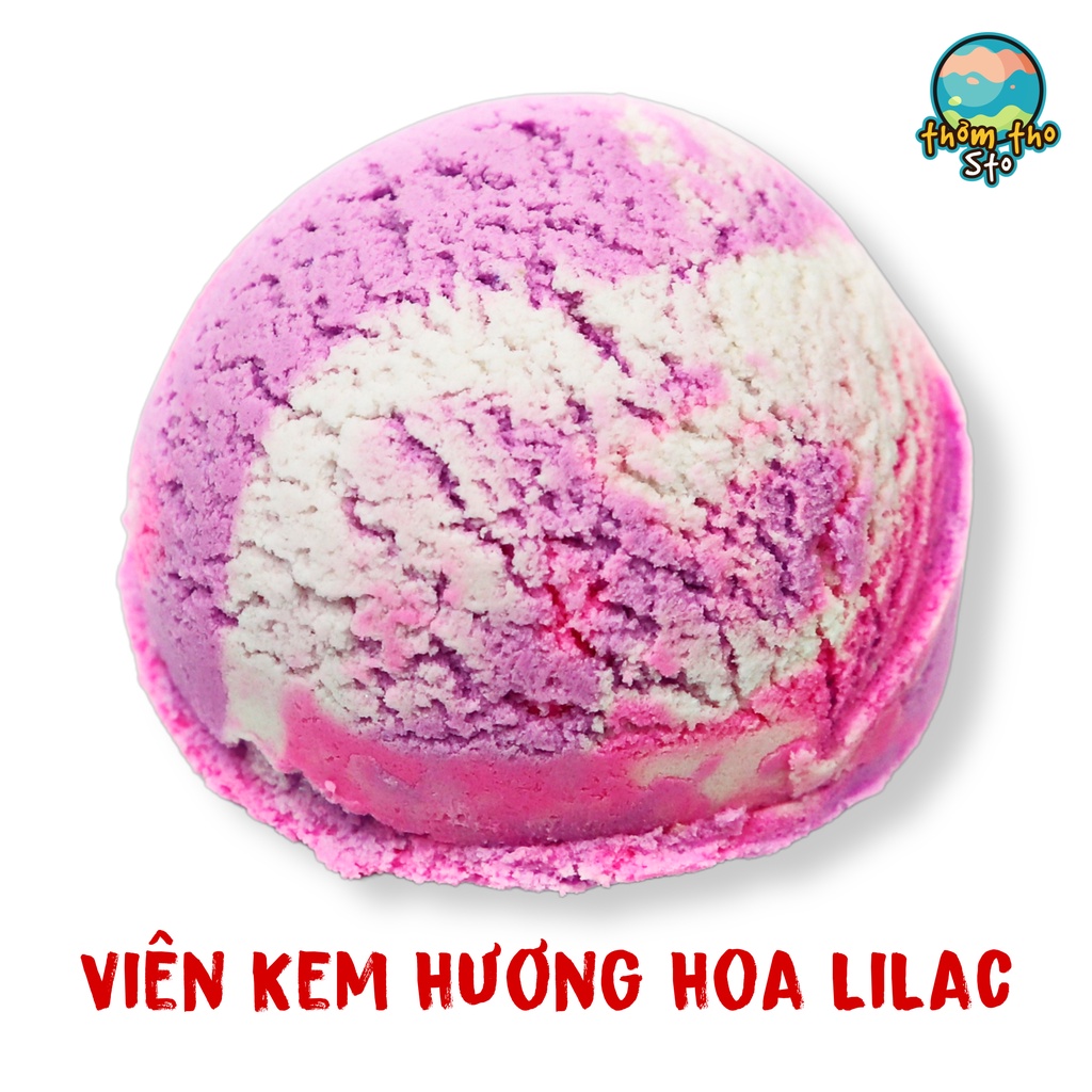 Viên kem tạo bọt bồn tắm bồng bềnh hương HOA LILAC nhiều bọt mềm da, bubble scoop, 80, 160, 240 gram