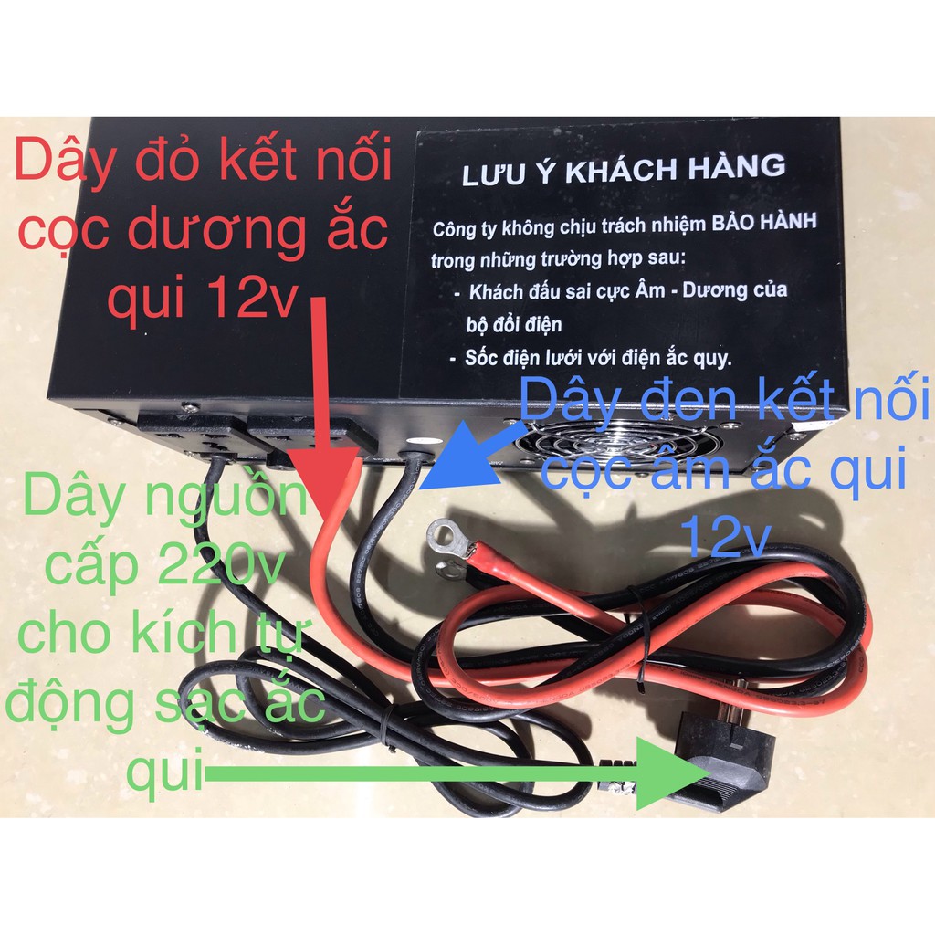 [Hàng Chính Hãng của ổn áp STANDA Việt Nam] Bộ kích điện(Inveter Sine) từ ắc quy 12V lên 220V sine chuẩn 750va/500w.