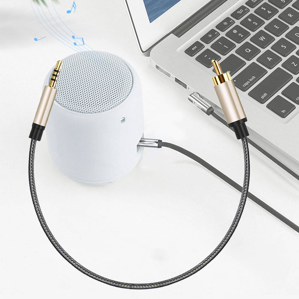 Cáp âm thanh chuyển đổi dài 1 / 2m RCA sang AUX 3.5mm tiện dụng cho Xiaomi 1 / 2 TV