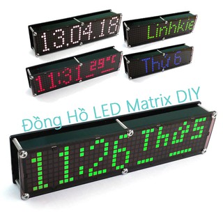 Đồng hồ LED matrix DIY chạy chữ theo ý thích - Nạp thông tin qua máy tính PC