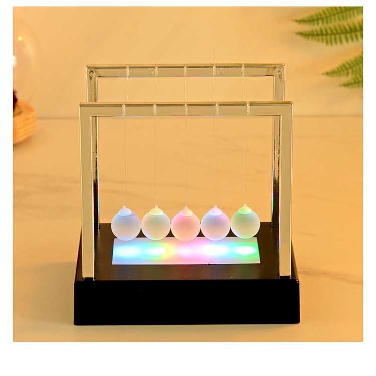 [Hàng mới về] Quả bóng cân bằng giá đỡ - Quả cầu xoay màu sắc Quả lắc Newton