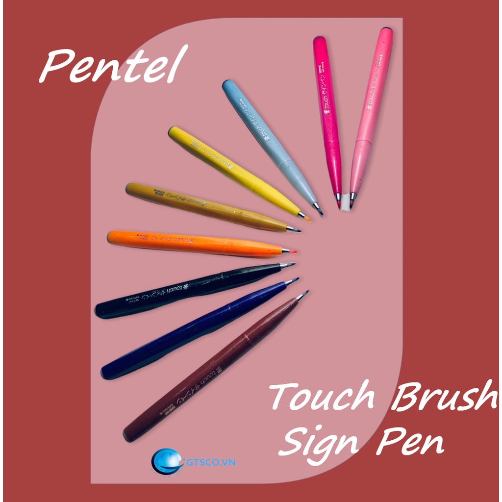 BÚT PENTEL TOUCH BRUSH SIGN PEN VIẾT CALLIGRAPHY THƯ PHÁP TRANG TRÍ