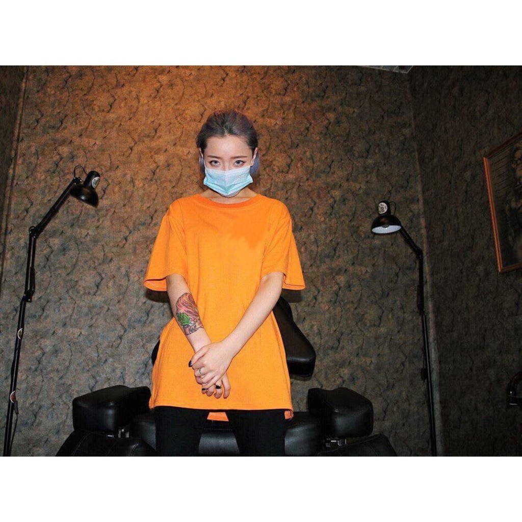 áo thun tay lỡ màu vàng nam &amp; nữ FOME RỘNG có chọn size, chất thun xịn 8l-vm09